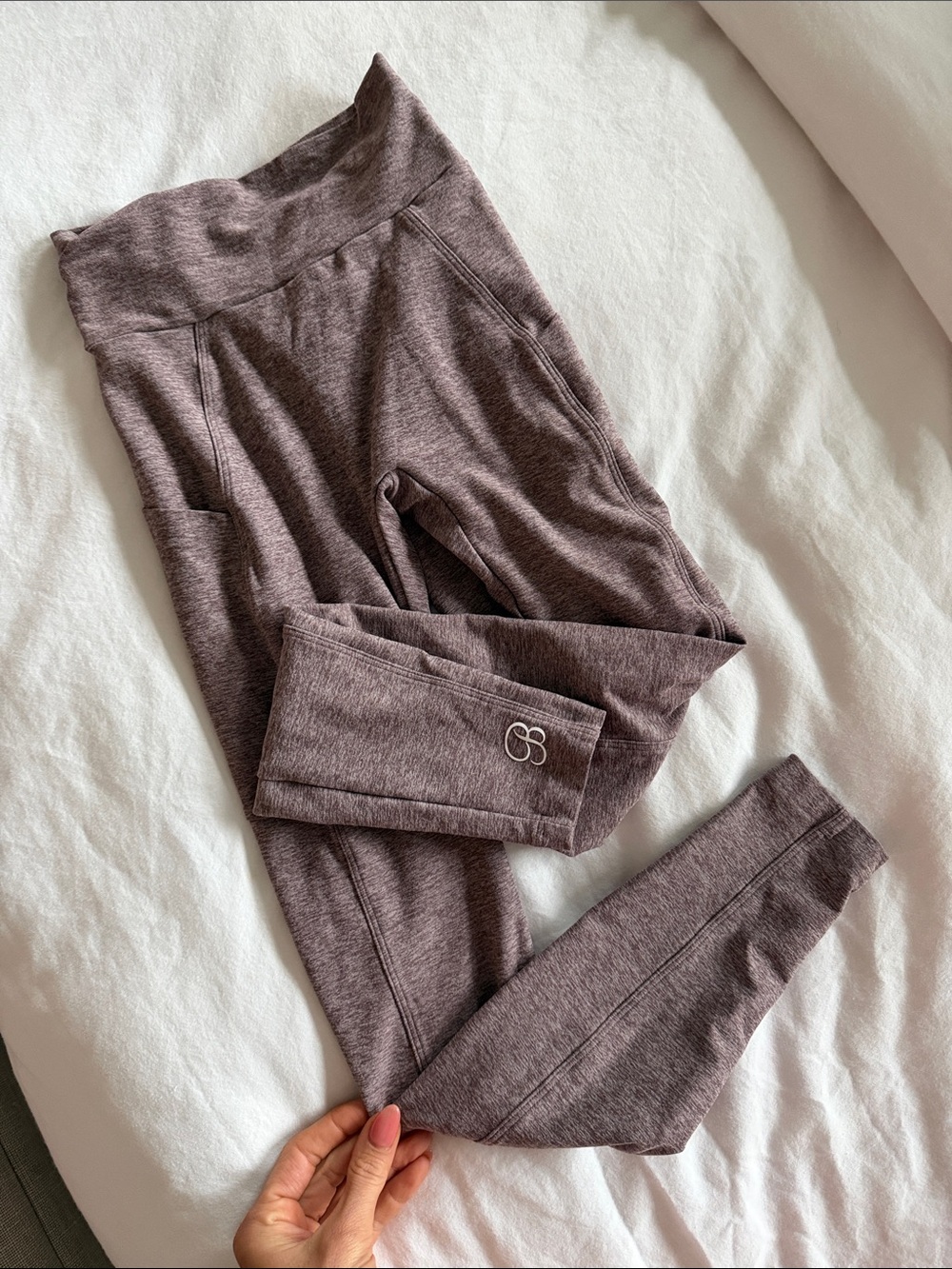 Bombshell Sportswear Heather Gray Leggings with Side Pocket